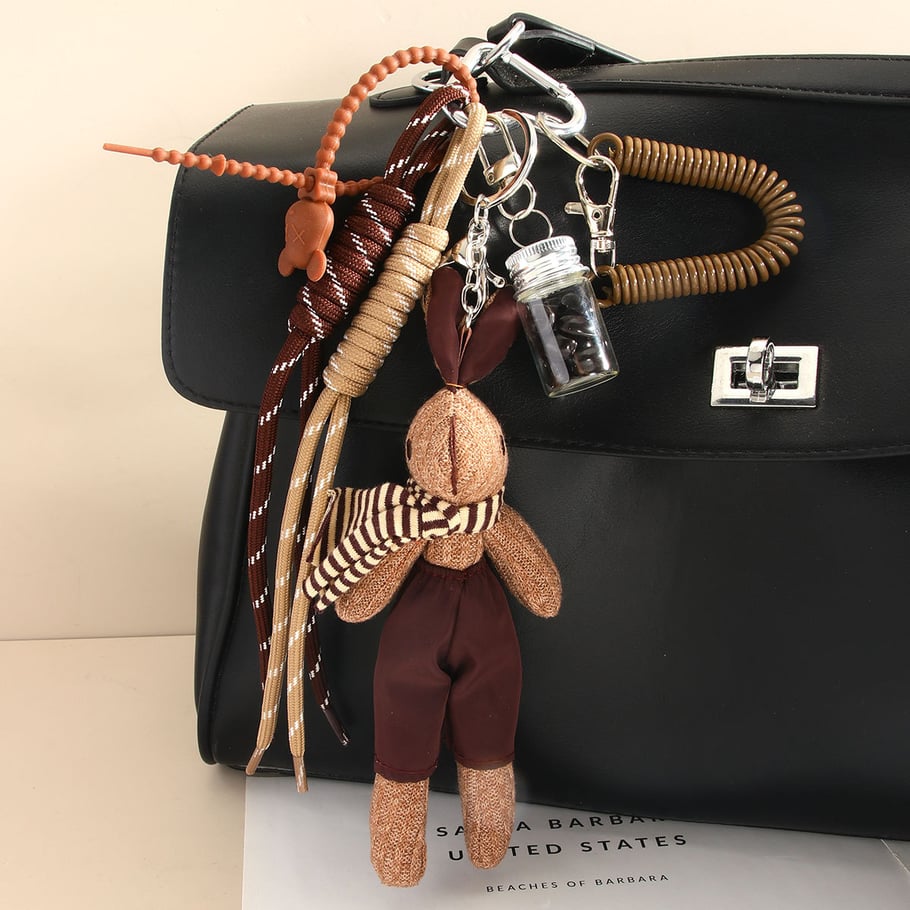 1 Piece Cute Fabric Rabbit Doll Bag Hanger Picture2