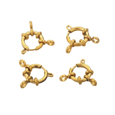 1 Piece DIY Spring Annular Clasp Stainless Steel Gold Color Women's Pendants h5 Picture6
