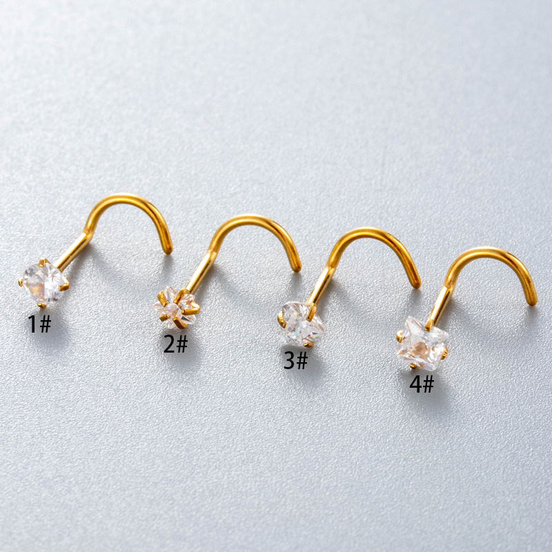 1 Piece Exquisite Zircon Women's Nose Stud Picture4