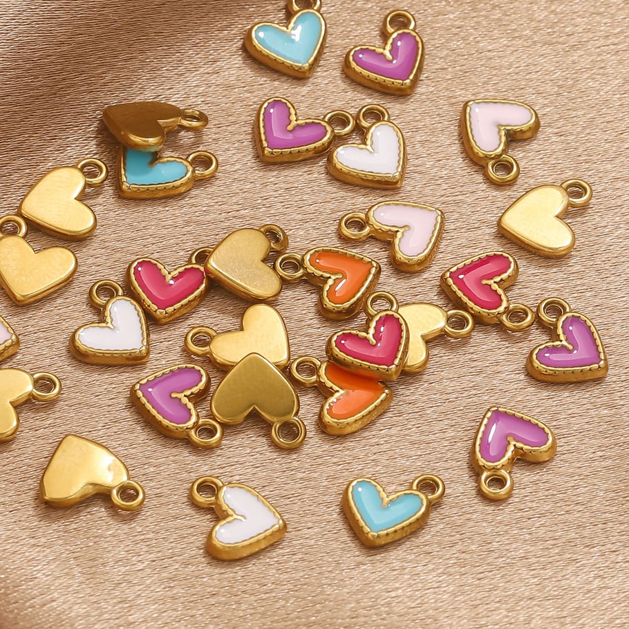 Sophisticated Series Colorful Heart Stainless Steel Women's Pendants Picture4