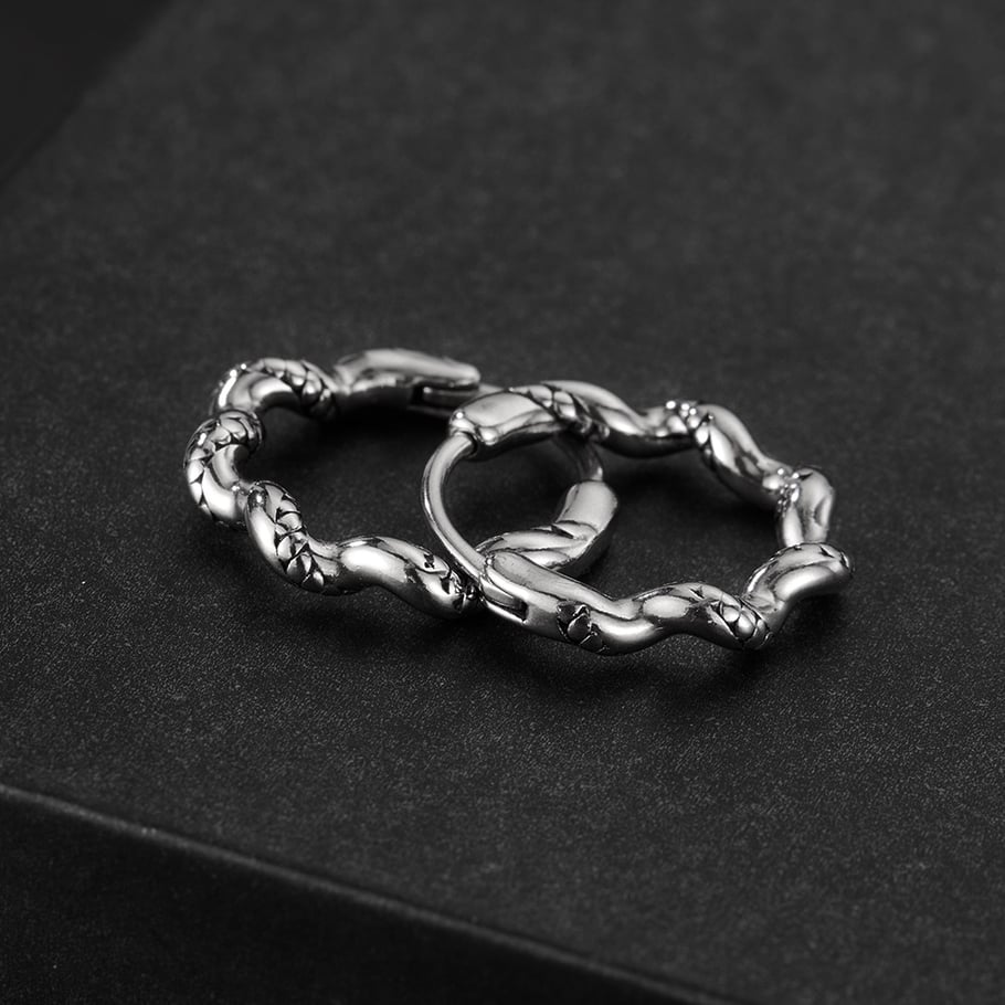 Boucles d&#39;oreilles géométriques en acier inoxydable pour homme, série simple, style hip-pop/rock, 1 pièce Image7