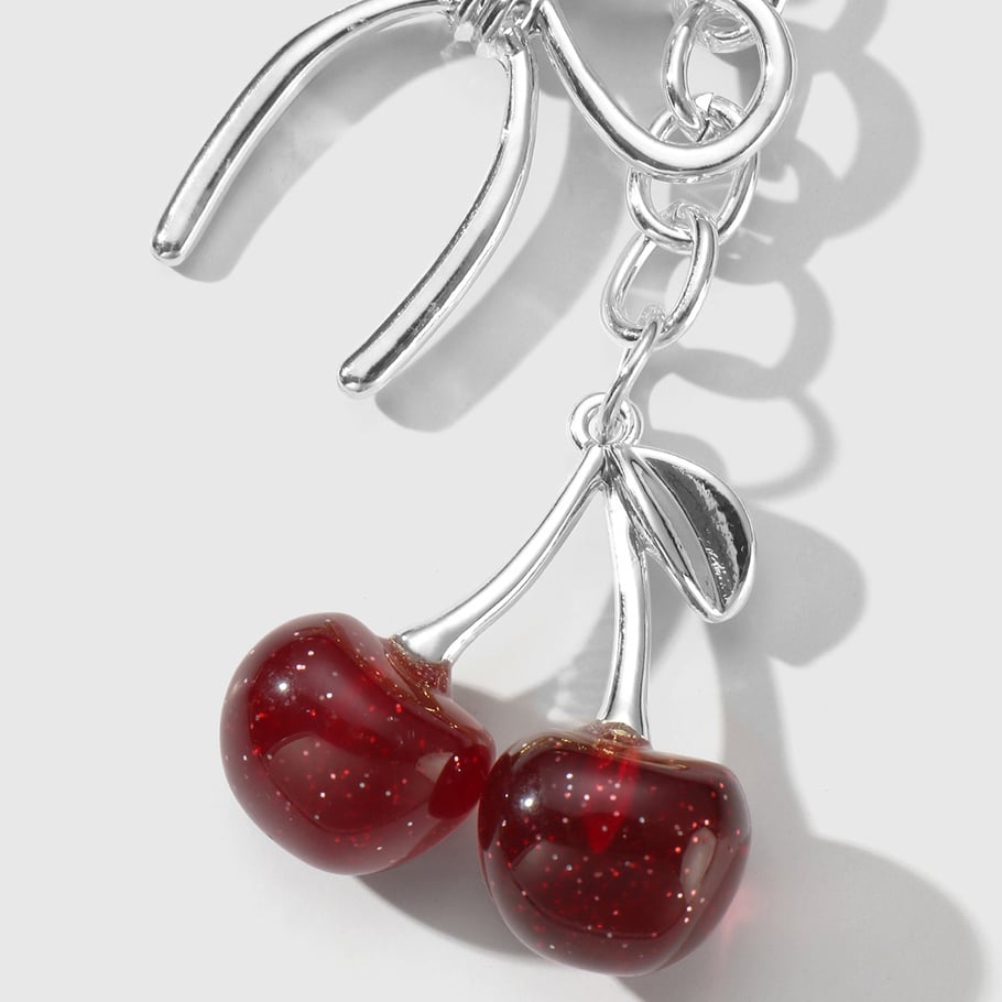 Sweet Bow Knot Cherry Bag Charms Picture4