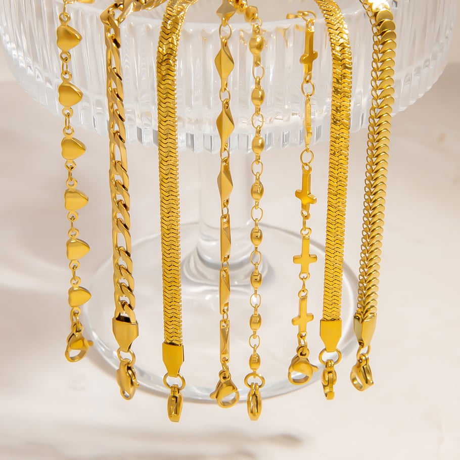 Ins Style Goldfarbene Kettenarmbänder Bild3