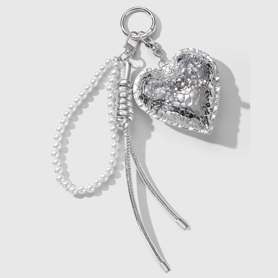 Puff Heart Bag Charms 