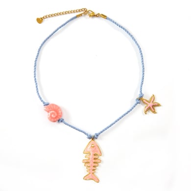 Fishbone Cotton Rope Stainless Steel Gold Color Women's Pendant Necklaces h5 