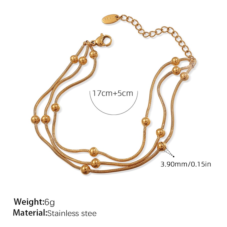 Daily Chain Stainless Steel Gold Color Layered Necklaces Picture2