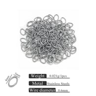 Steel color egg-shaped ring 0.6x3x4-steel color Picture7