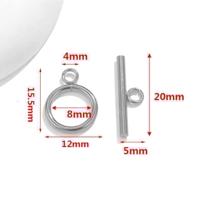 1 Piece DIY O&T Shape Clasp Stainless Steel Gold Color Women's Pendants h5 Picture2