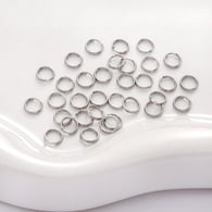 Double ring 0.5x5mm steel color 100 pieces/pack Picture2