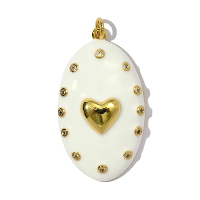 Pendentifs opulents ovales couleur cuivre doré h5 Image5