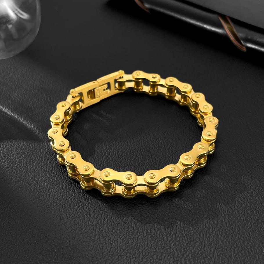 Classic Locomotive Chain Stainless Steel Men's Bracelets Picture3