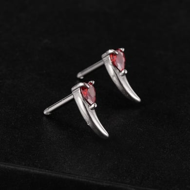 1 Piece Delicate Series Wolf Tooth Shape Stainless Steel Men's Earrings h5 Picture6