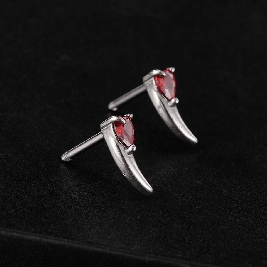 1 Piece Delicate Series Wolf Tooth Shape Stainless Steel Men's Earrings Picture6