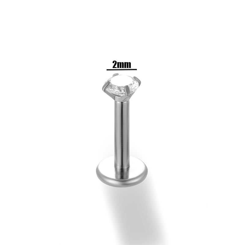 1 Pair Simple Series Simple Geometric Titanium Steel   Gold Color  Zircon Women's Piercings Earrings Picture2