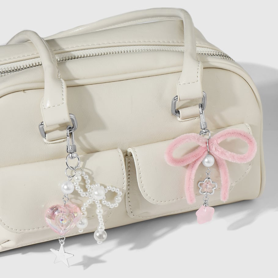 Süße Taschenanhänger mit Schleife und Knoten Bild3
