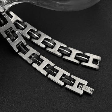 1 Stück Simple Series Punk Geometric Edelstahl Herrenarmbänder h5 Bild5