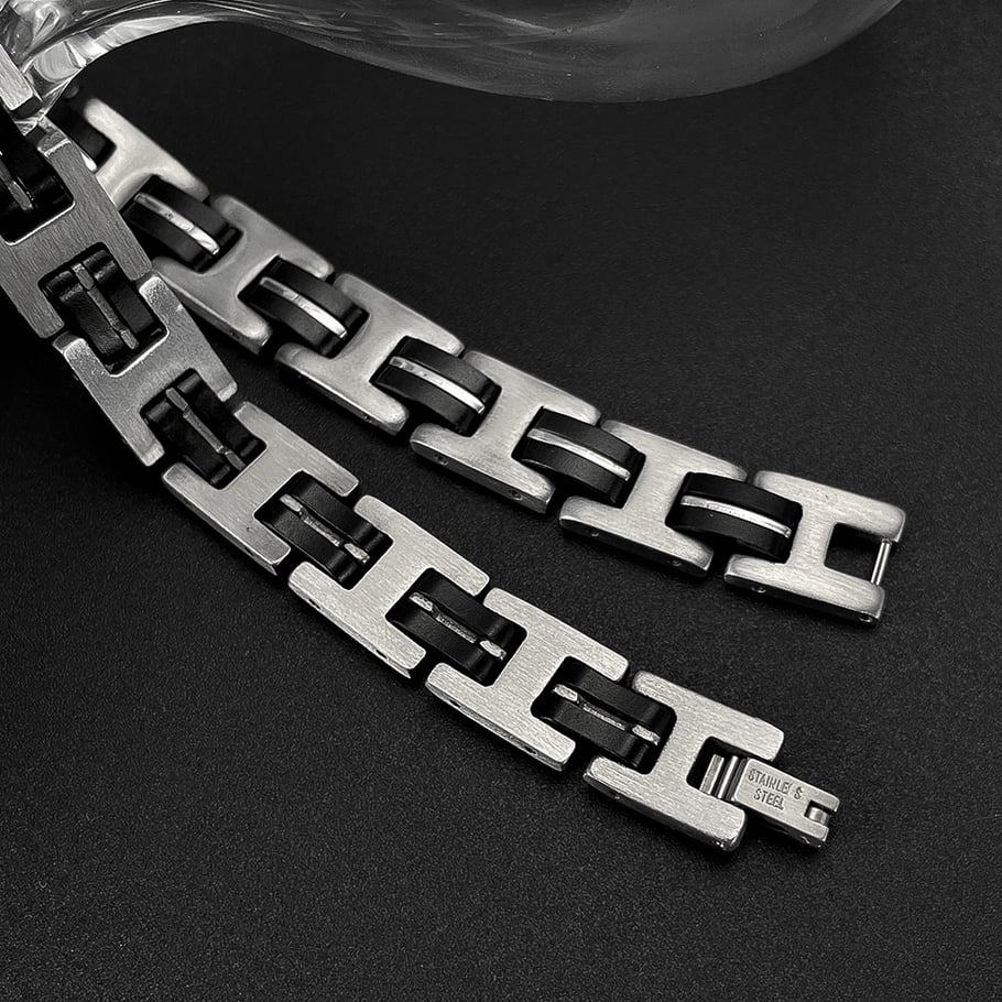 1 Stück Simple Series Punk Geometric Edelstahl Herrenarmbänder Bild5
