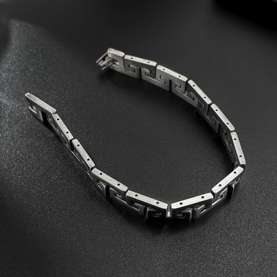 1 Piece Industrial Series Rock Geometric Stainless Steel Men's Bracelets h5 Picture4