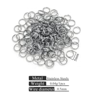 Steel double layer key ring-0.5*5 