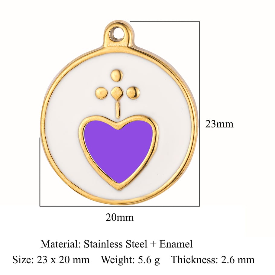Gorgeous Heart Stainless Steel Gold Color Pendants Picture2