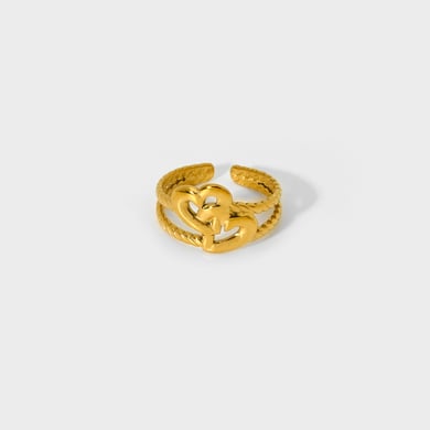 Fashion Collection Starfish Goldtone Stainless Steel Women's Ring h5 Picture4