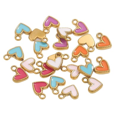 Sophisticated Series Colorful Heart Stainless Steel Women's Pendants h5 Picture6