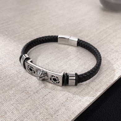 1 Piece Leopard Head Stainless Steel Men's Bracelets h5 Picture6