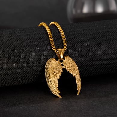 1 Piece Statement-making Wings Stainless Steel Men's Pendant Necklaces h5 Picture3