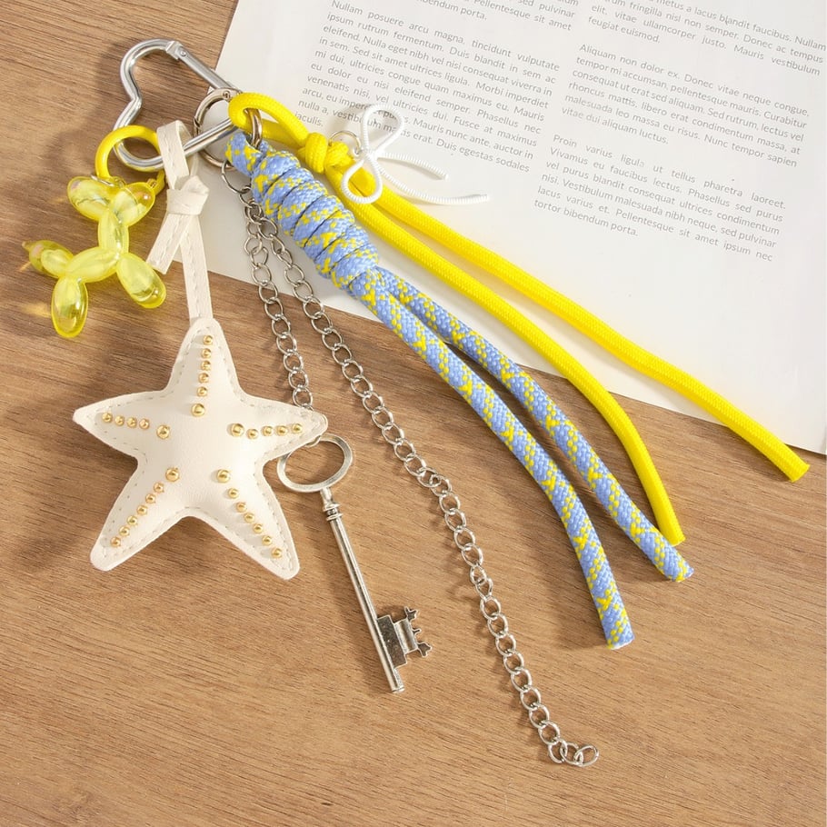 1 Piece Personalized Starfish Key Tassel Women's Bag Pendant Picture4