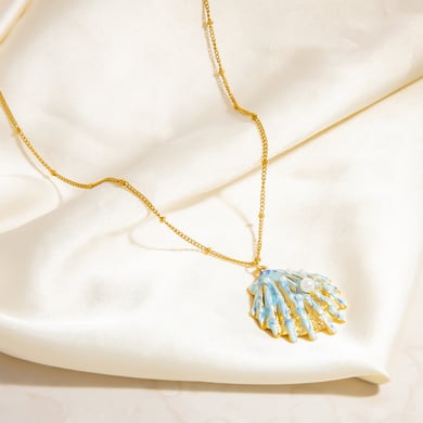 Vacation Stainless Steel Gold Color Pendant Necklaces h5 Picture5