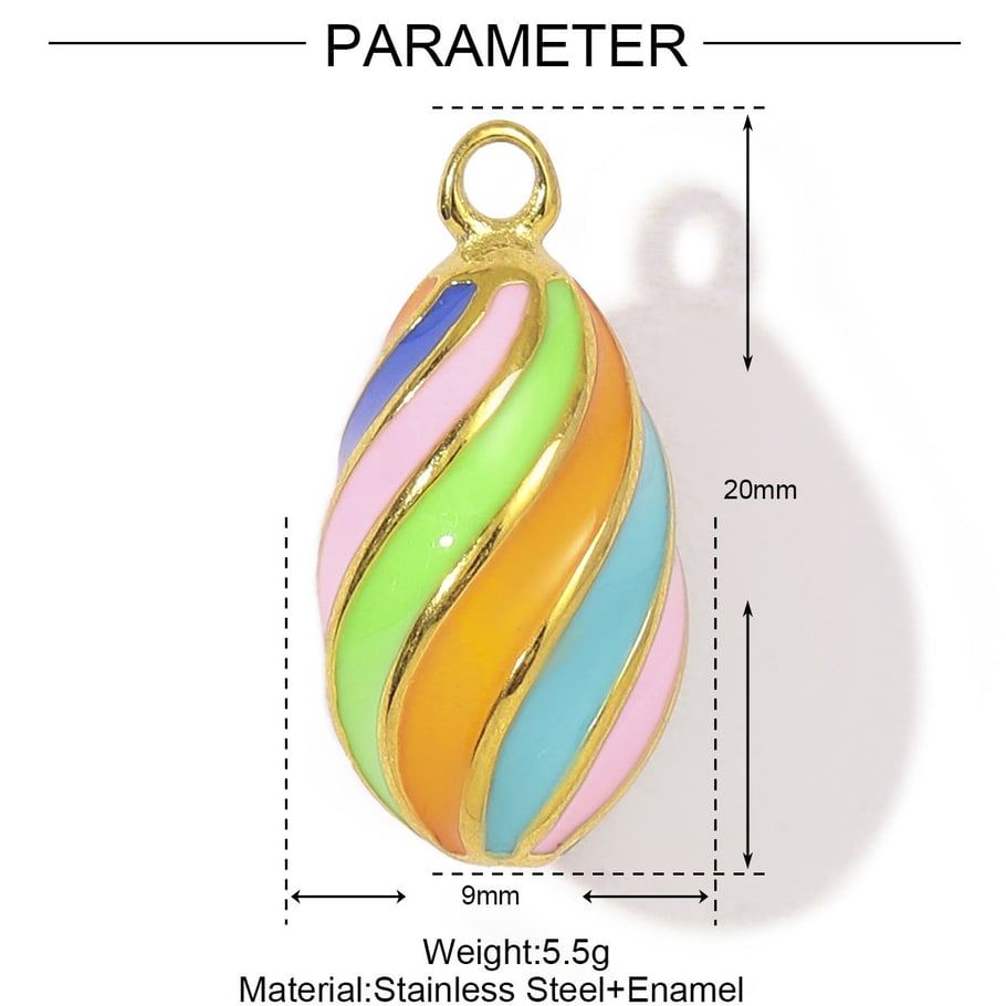 Vivid Tropical Fish Stainless Steel Gold Color Pendants Picture2