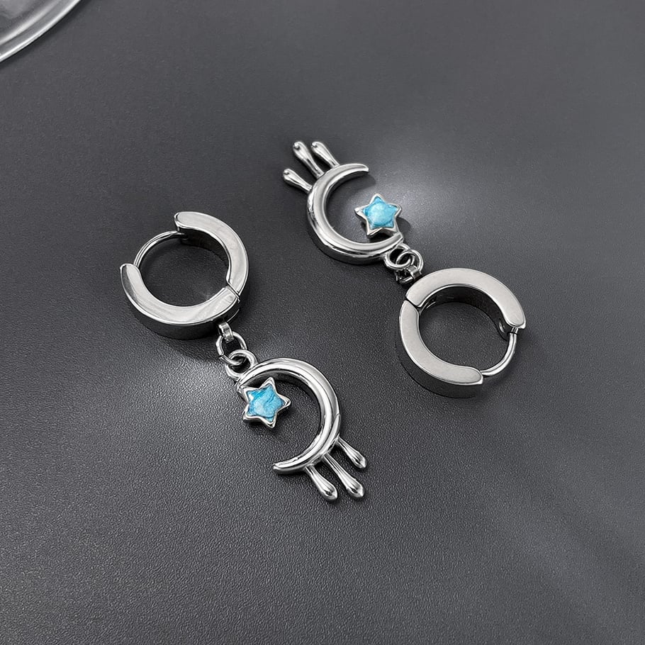 Sophisticated Star Stainless Steel Women's Drop Earrings h5Picture6