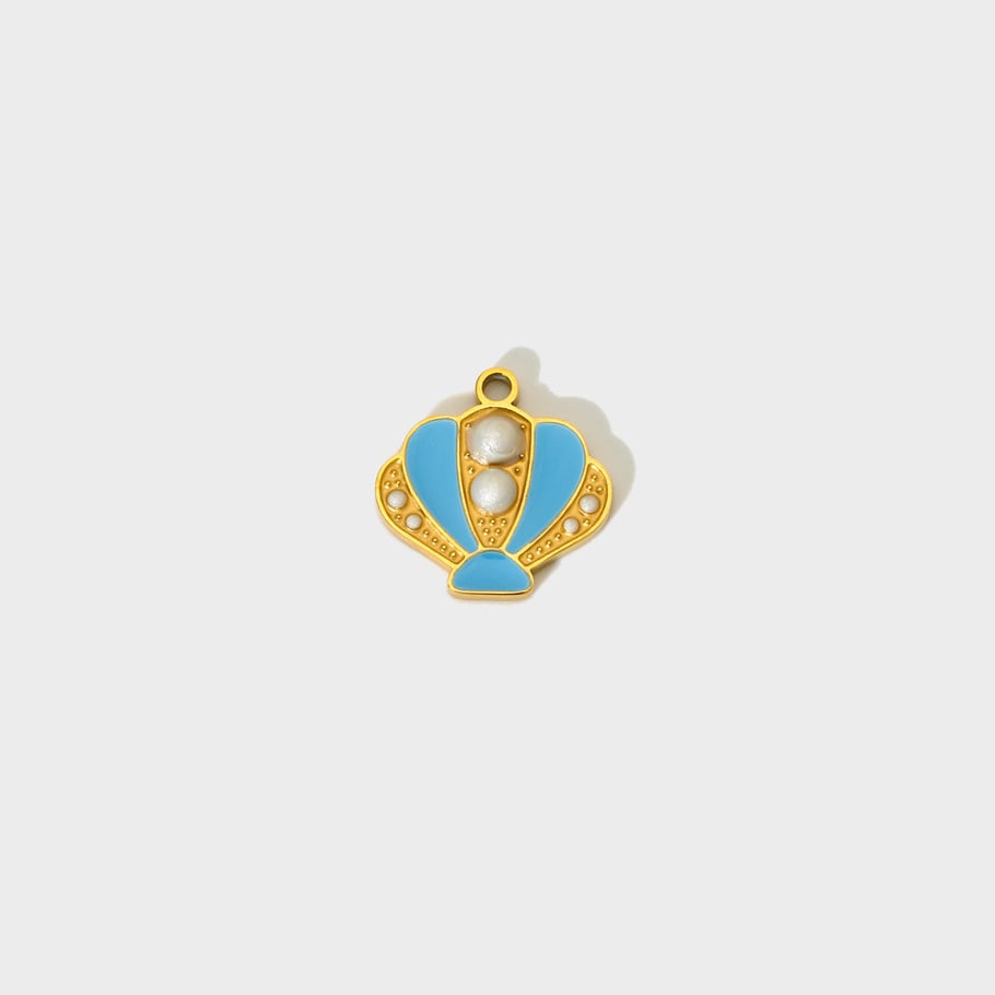 Creative Ocean Shell DIY Stainless Steel Pendant Picture2