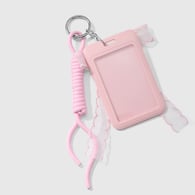 1 rosa Schlüsselanhänger aus Karte 