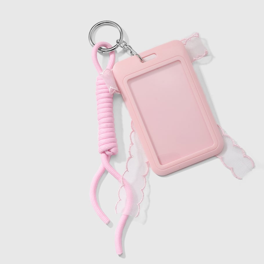 Täglicher Taschenanhänger mit Schleife und Kartenetui 