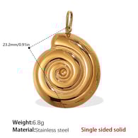 PJ296G solid gold pendant Picture2