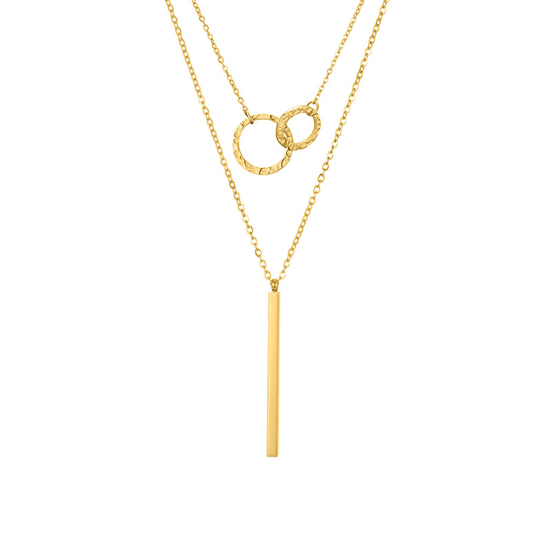 Simple Versatile Stackable Double - layer Collarbone Women's Necklaces 