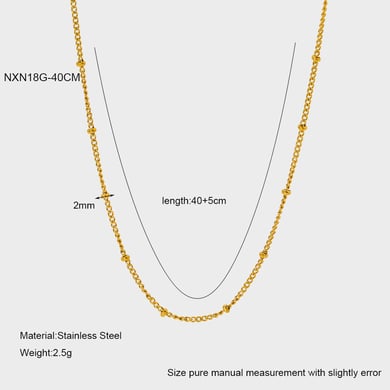 Simple and Stylish DIY Gold - colored Stainless Steel Chains h5 