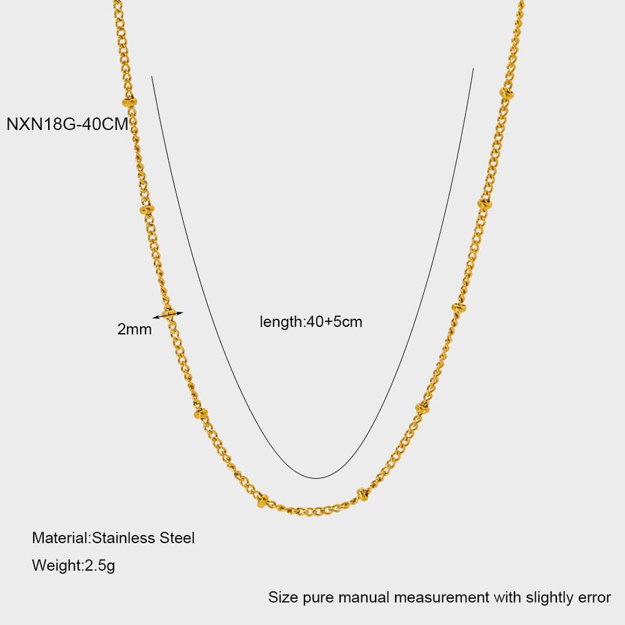 Simple and Stylish DIY Gold - colored Stainless Steel Chains 