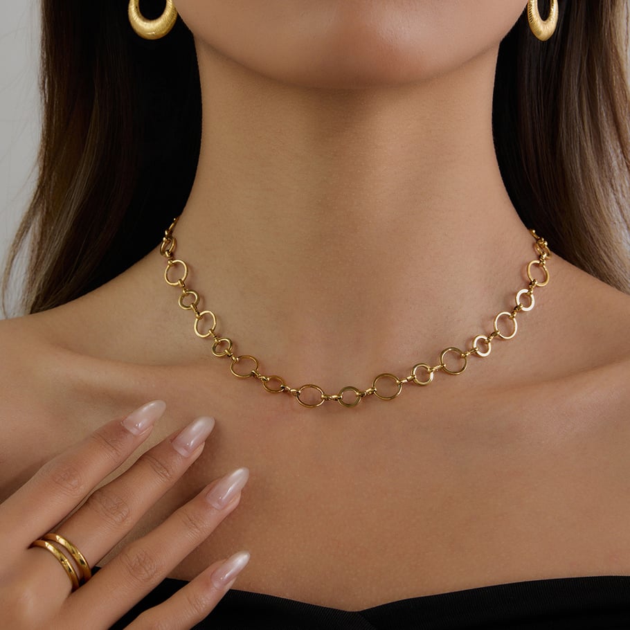1 Piece Chain Stainless Steel Gold Color  Women's DIY Chain Necklaces Picture4