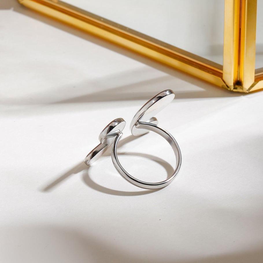1 Piece Simple Series Butterfly Stainless Steel Women's Adjustable Rings Picture4