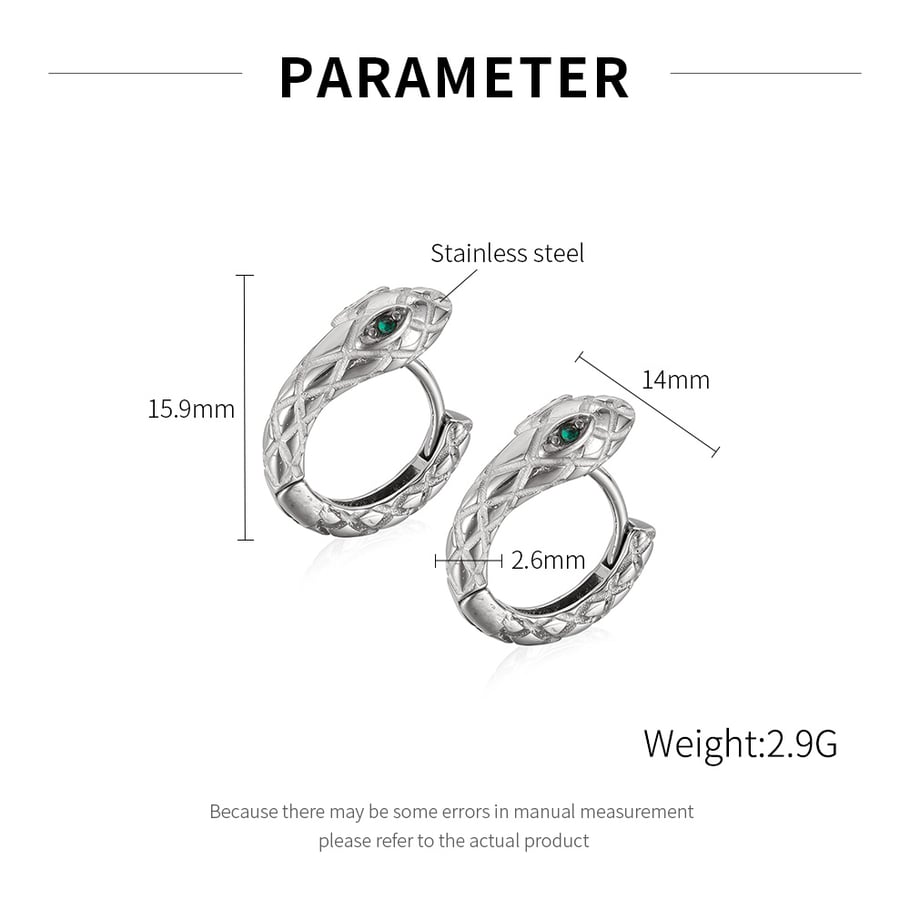 Boucles d&#39;oreilles hip-pop/rock en acier inoxydable pour homme, 1 pièce Image8