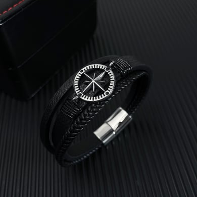 1 Piece Octagonal Star Stainless Steel Men's Bracelets h5 Picture2