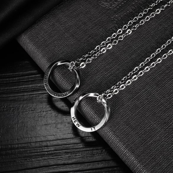 1 Piece Classic Mobius Strip Stainless Steel Men's Chain Necklaces 2