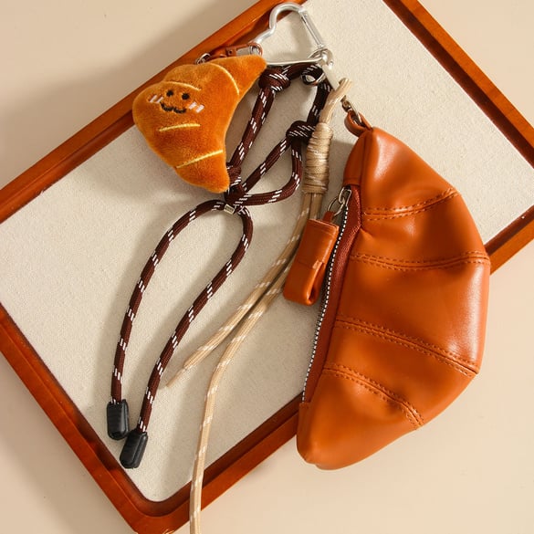 Porte-monnaie vintage en forme de croissant pour femme