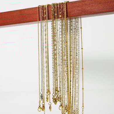 Einfache, vielseitige DIY-Kette aus goldfarbenem Edelstahl h5 Bild4