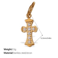 PJ376G White Zirconium Gold Pendant Picture6