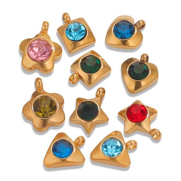 Delicati pendenti da donna in acciaio inossidabile color oro con cuore vivace 2