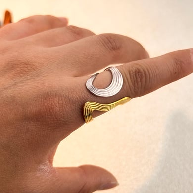 Mixed Color Stainless Steel Minimalist Ring h5 Picture3