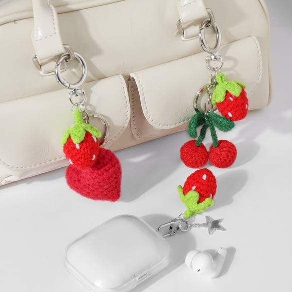1 pezzo di ciondolo per borsa da donna in lega a forma di cuore dolce, serie semplice 2